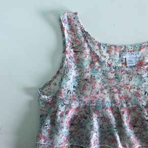 Sheer Ruffled Tank Top